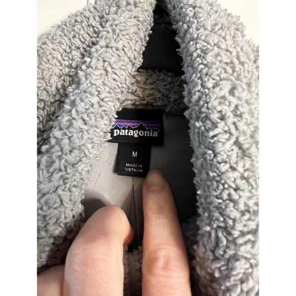 Patagonia Gray Fuzzy Sherpa Vest Size Medium - Picture 2 of 5